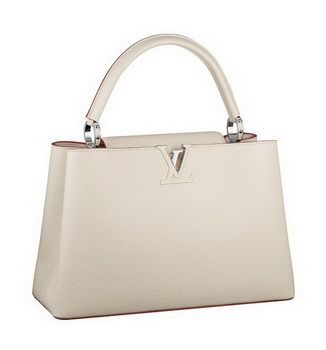 LV Capucines Elegante Borsa MM M48865 offwhite