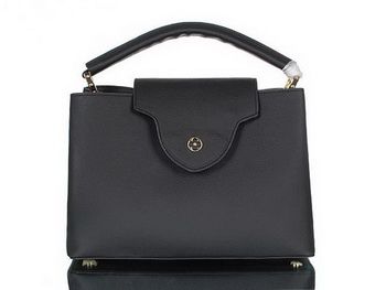 Louis Vuitton MM Borse M48868 Nero Capucines eleganti