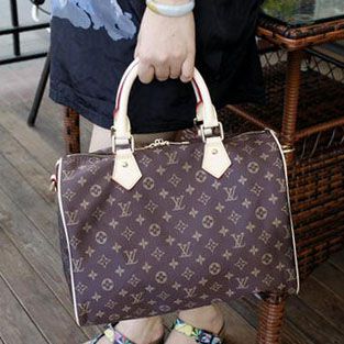 Louis Vuitton Monogram Speedy 30 in tessuto con cinturino M40467