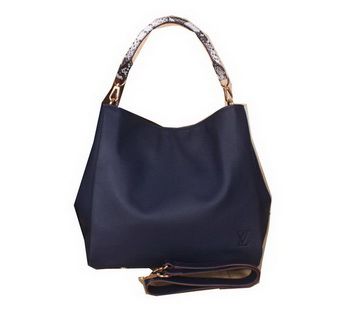 Louis Vuitton in pelle scamosciata Borseatelle M91671 Dark Blue