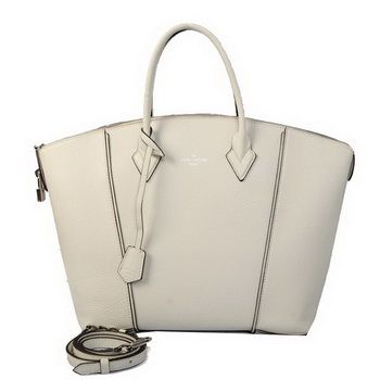 Louis Vuitton Veau Cachemire LOCKIT MM M94595 Bianco