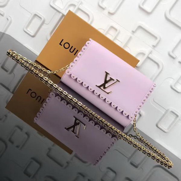 Louis Vuitton Calfskin Leather LOUISE MM M54584 Pink