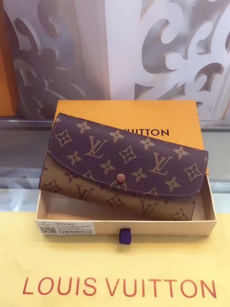 Louis Vuitton Monogram Canvas Emilie Wallet M60136 Brown