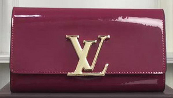 Louis Vuitton Vivienne Patent Leather LV Long Wallet M31637 Puple