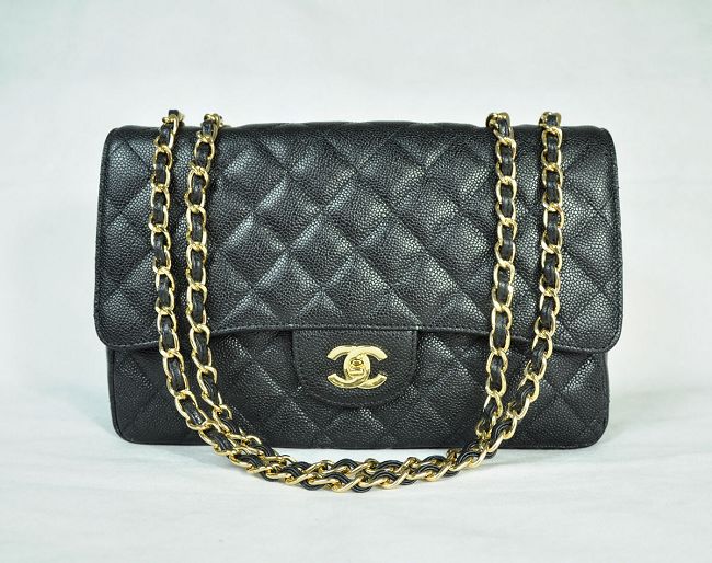 28600 Nero Caviale Chanel In Metallo Oro