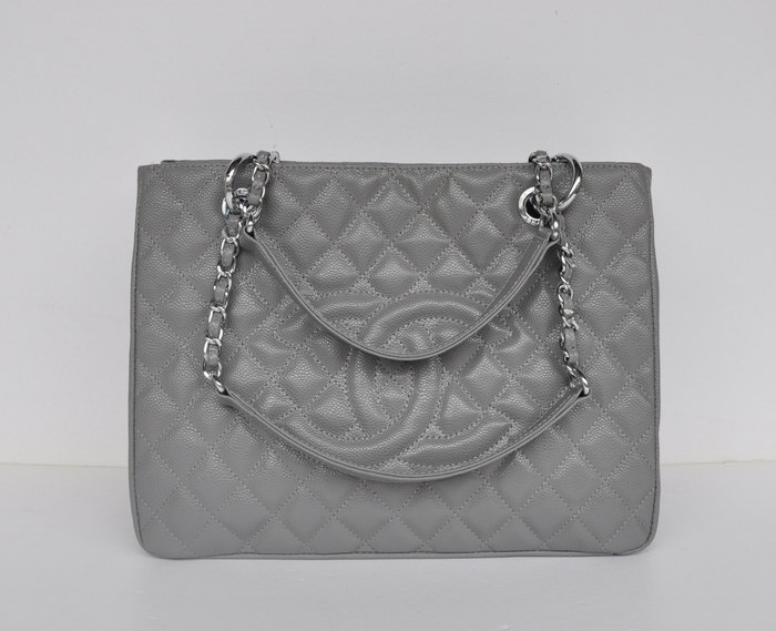 50995 Grigio Argento Fibbia In Metallo Chanel Caviale