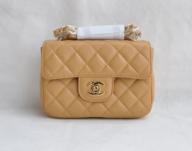 Chanel 1115 Beige Catena Oro Di Pelle Di Pecora