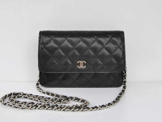 Chanel 33814 Caviale Nero Argento Fine