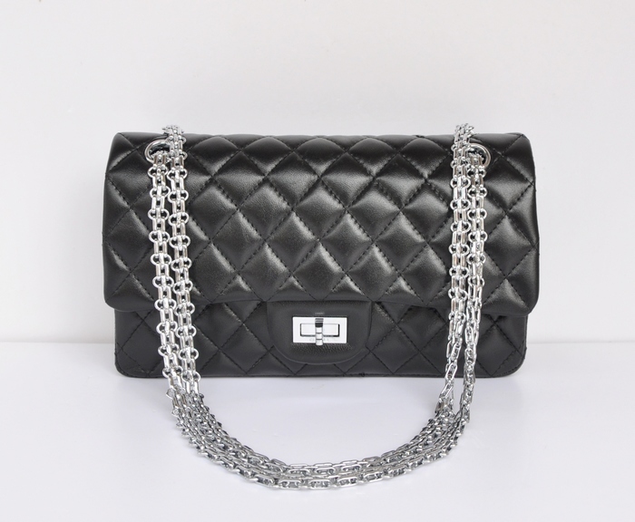 Chanel 1112 Black Sheep Quadrato Argento Fibbia Serratura