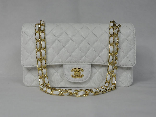 Chanel 1112 Bianco Modello Palla Hardware Oro