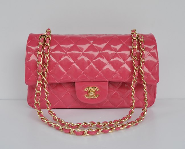 Chanel 1112 Luce Catena Oro In Pelle Rosa