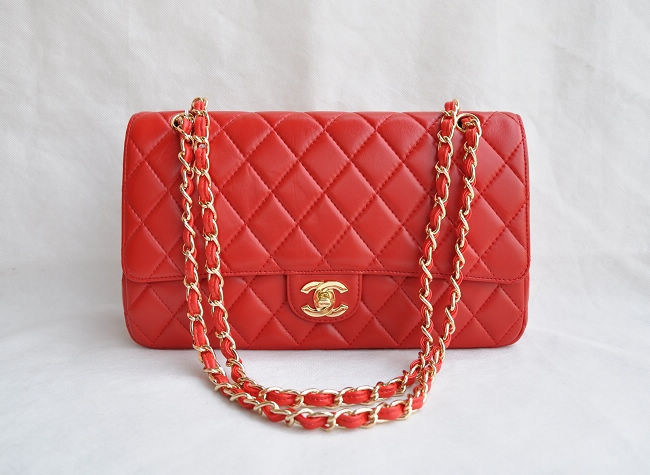 Chanel A1113 Rosso Di Pecora Catena Oro