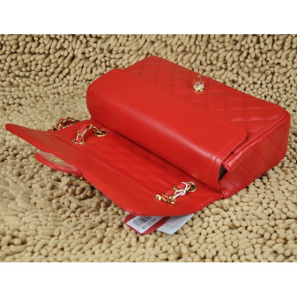 Borse Chanel Flap A01112 Classic Red Agnello Con Hardware Oro