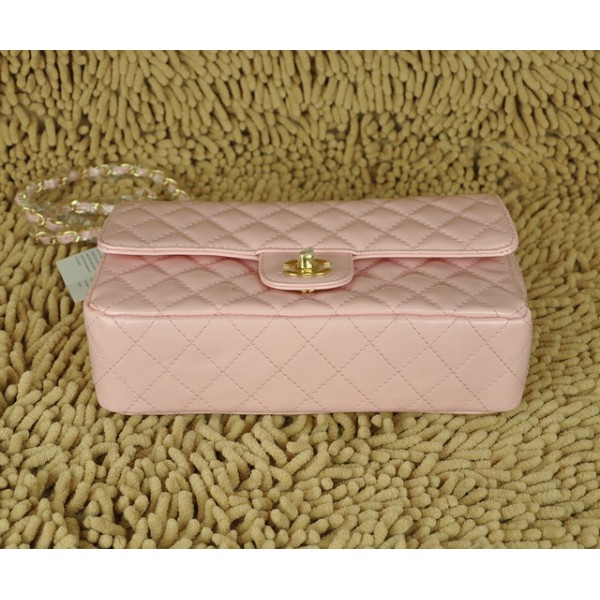 Borse Chanel Flap A01112 In Vernice Rosa Con Finitura Oro