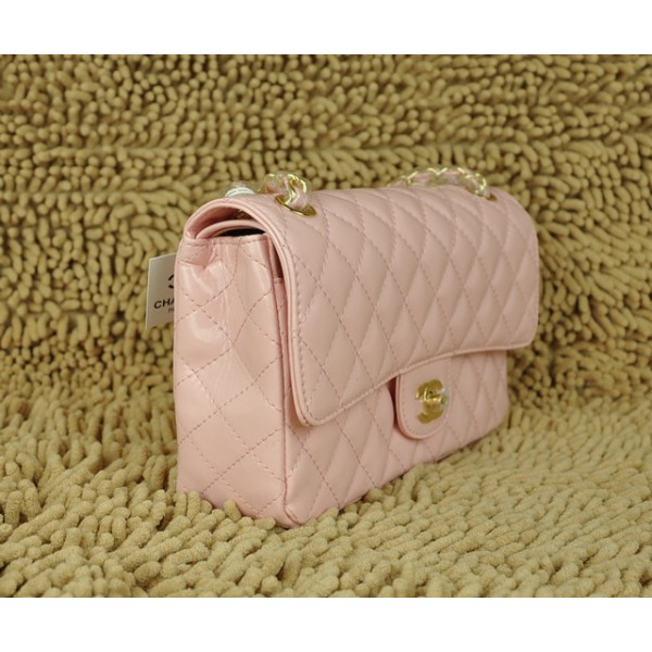 Borse Chanel Flap A01112 In Vernice Rosa Con Finitura Oro