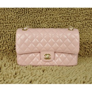 Borse Chanel Flap A01112 In Vernice Rosa Con Finitura Oro