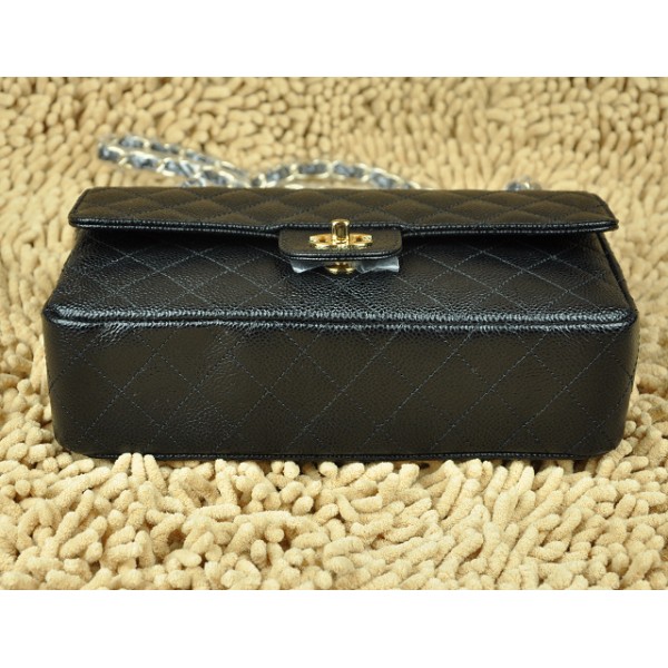 Chanel A01112 Borse Classic Flap In Caviar Black Con Oro Hw