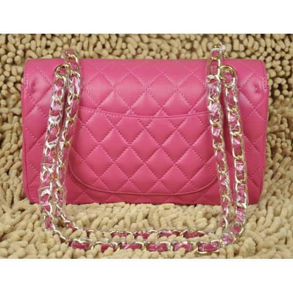 Chanel A01112 Flap Bag In Pelle Di Agnello Classico Rosa Con Har