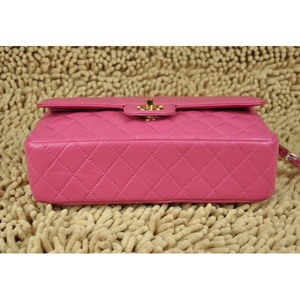 Chanel A01112 Flap Bag In Pelle Di Agnello Classico Rosa Con Har