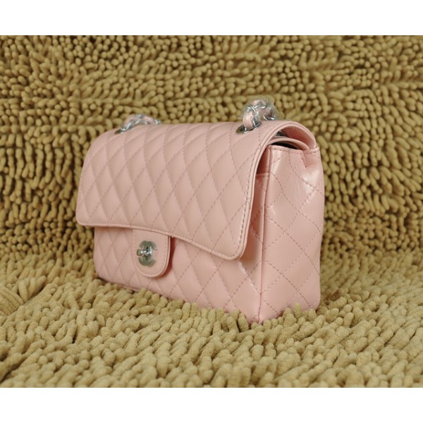 Rose Borse Chanel A01112 Flap In Pelle Di Brevetto Con Hardware