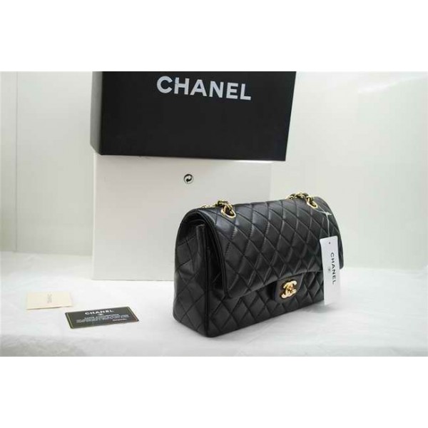 Borse Chanel A01112 Agnello Nero Con Hardware Oro