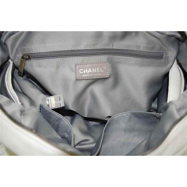 Borse Chanel A47977 Bowling In Pelle Caviale Bianco