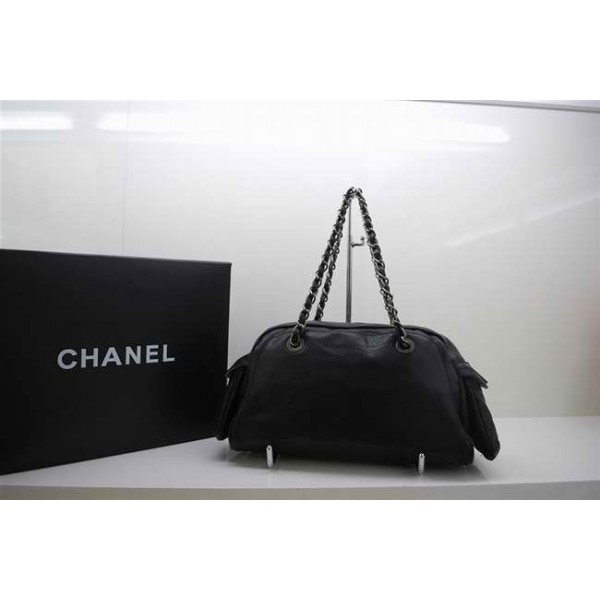 Borse Chanel A47977 Bowling In Pelle Nera