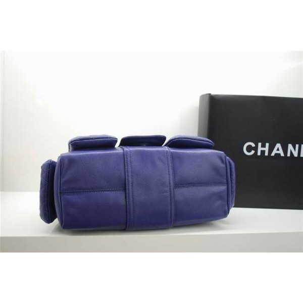 Chanel 2010 Borse In Pelle Blu Grande Mademoiselle