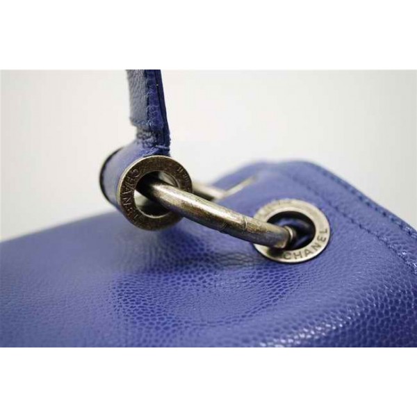 Chanel 2010 Borse In Pelle Blu Grande Mademoiselle