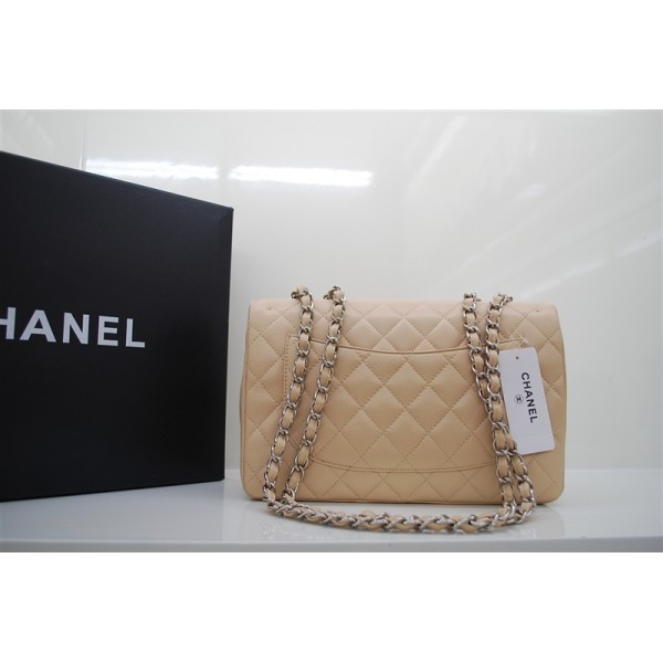 Chanel 2010 Jumbo Flap Borse Caviar Leather Beige Con Ecs