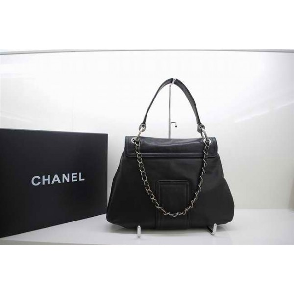 Chanel 2010 Nero Cristallo Caviar Borse A Spalla In Pelle