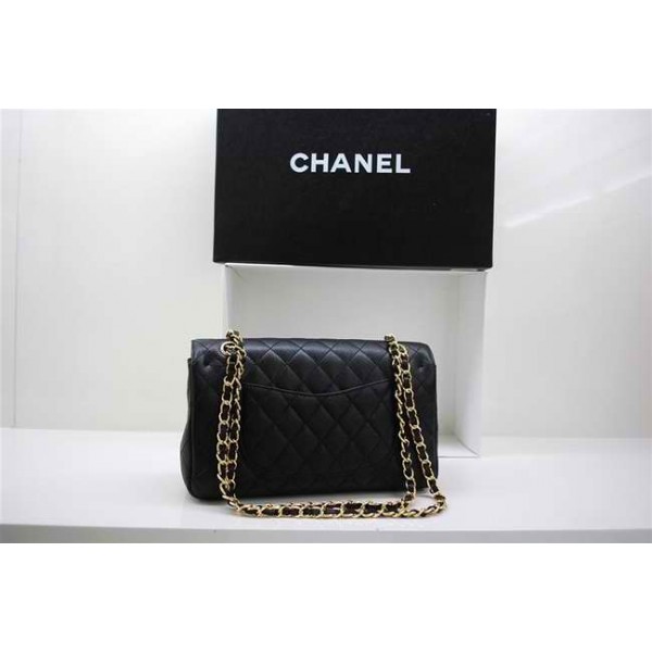 Chanel A01112 Nero Flap Borse Caviar Con Hardware Oro