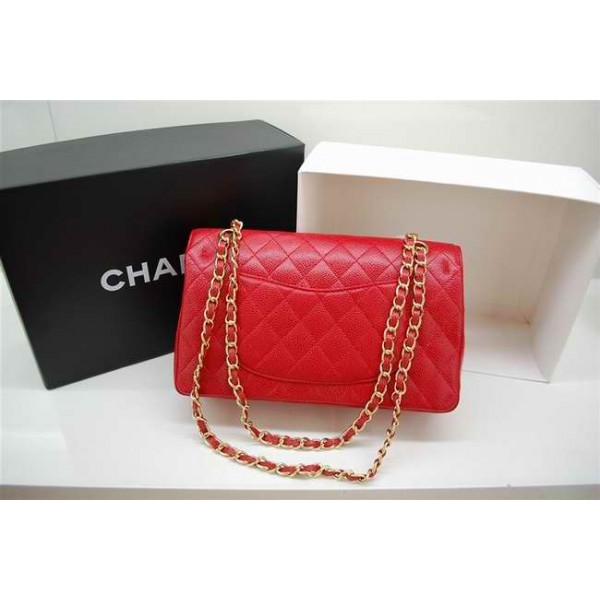 Chanel A01112 Red Bag In Pelle Caviar Con Oro Hw