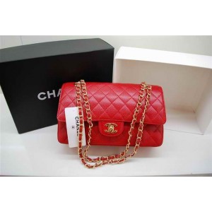 Chanel A01112 Red Bag In Pelle Caviar Con Oro Hw