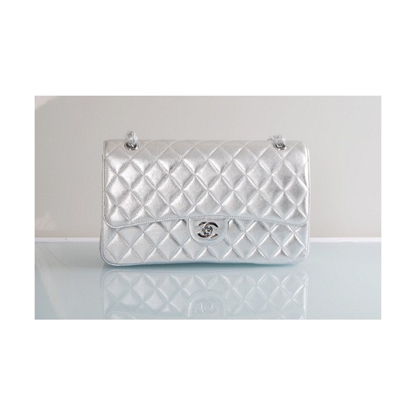 Chanel A01113 Quilted Metallic Agnello Flap Bag