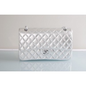 Chanel A01113 Quilted Metallic Agnello Flap Bag