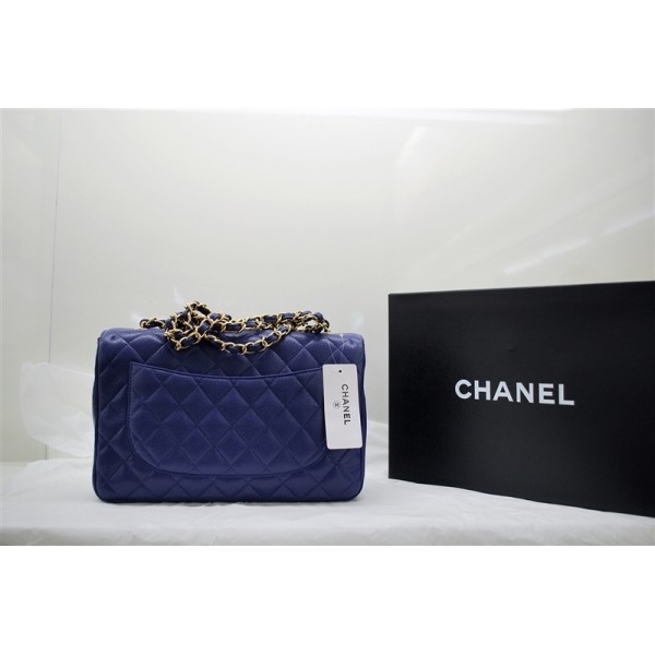Chanel A47600 Jumbo Cristallo Blu Borse In Pelle Di Vacchetta Co