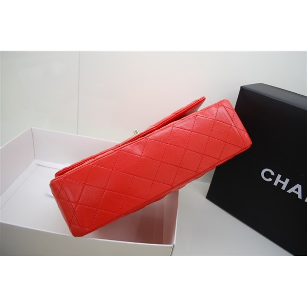 Chanel A47600 Maxi Flap Borse Rosso Arancione Con Hardware Oro