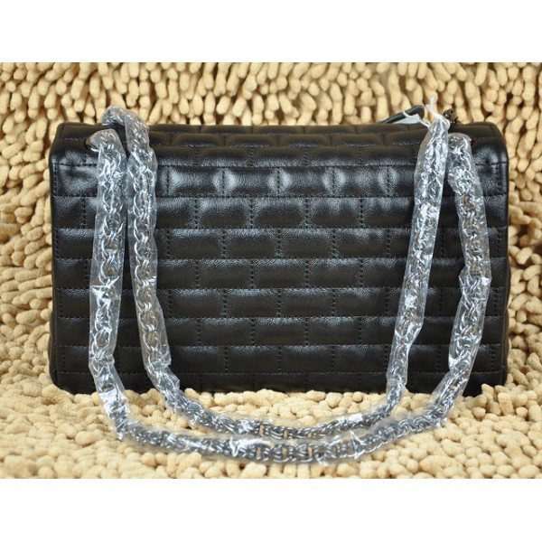 2011 New Chanel Quilted Agnello Flap Borse Nero Con Guncolor Hw