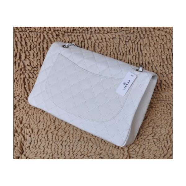 Bianco Chanel A47600 Flap Borse In Pelle Fiore Con Hardware Arge