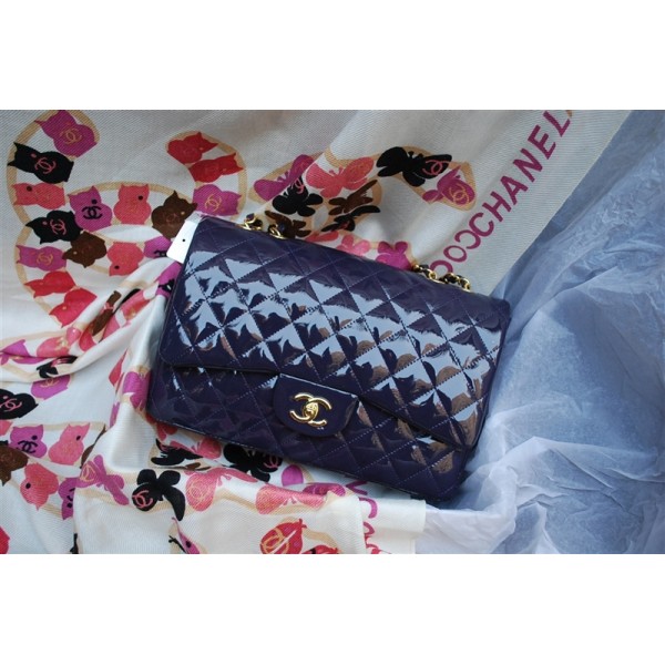 Borse Chanel 2011 Jumbo Flap Viola Uva Brevetti Con Ghw