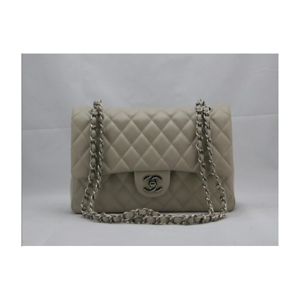 Borse Chanel A01112 Black Classic Flap Agnello Con Silver Hw