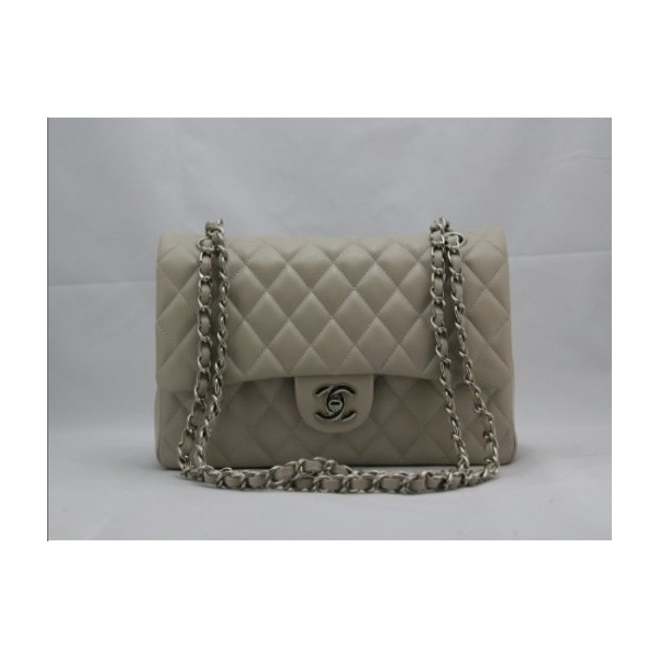 Borse Chanel A01112 Black Classic Flap Agnello Con Silver Hw