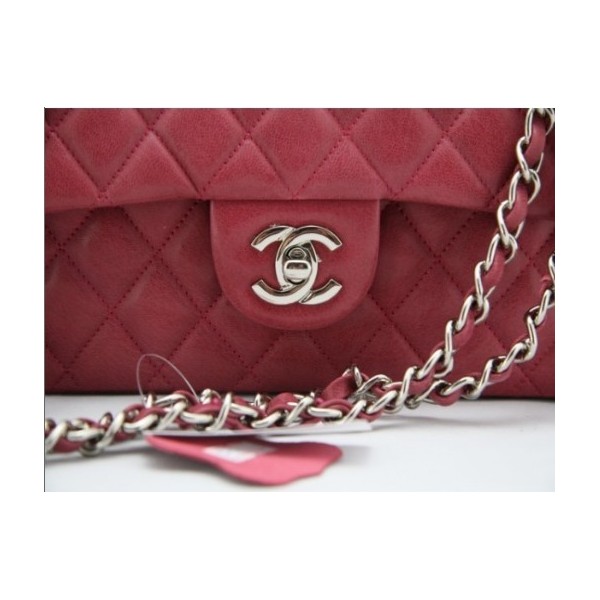 Borse Chanel A01112 Rosso Scuro Classico Lembo Pelle Di Agnello