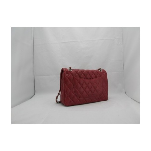 Borse Chanel A01112 Rosso Scuro Classico Lembo Pelle Di Agnello