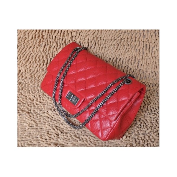 Borse Chanel A28668 Flap In Pelle Di Vitello Rossa Con Silver Hw