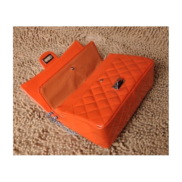 Borse Chanel A30227 Classic Patent Leather Flap Con Shw Arancion