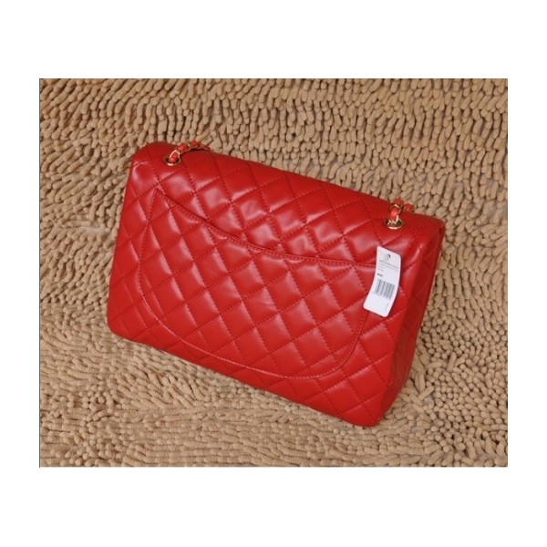 Borse Chanel A47600 Flap Agnello Red Classic Con Hardware Oro