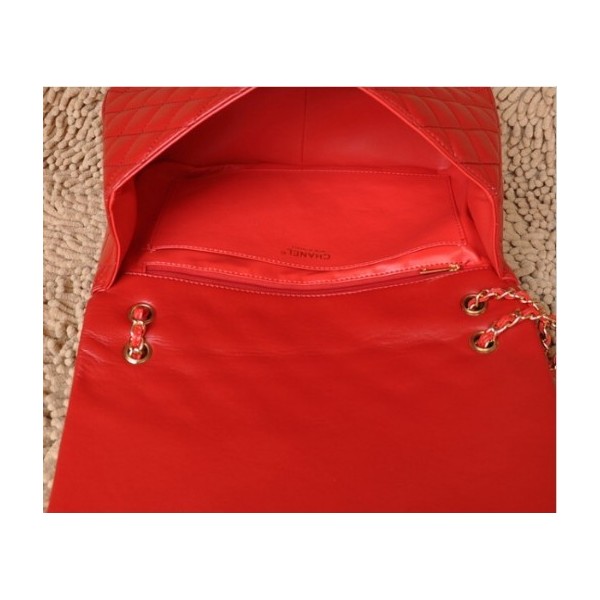 Borse Chanel A47600 Flap Agnello Red Classic Con Hardware Oro