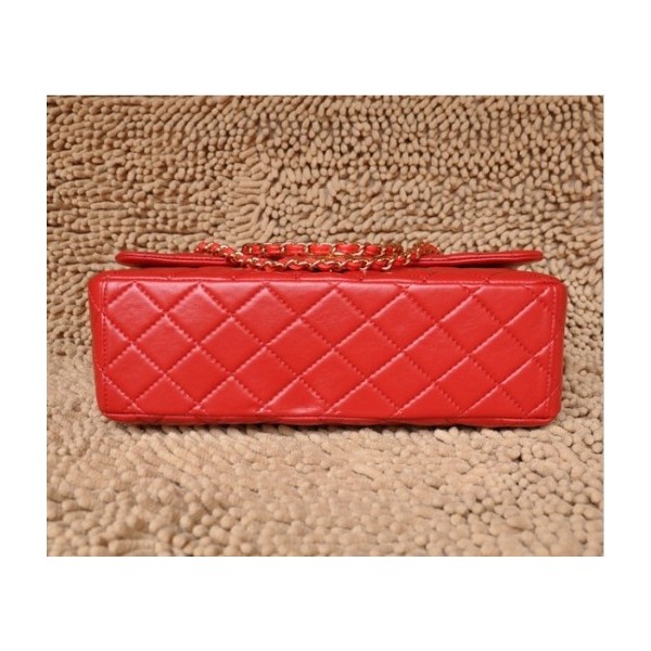 Borse Chanel A47600 Flap Agnello Red Classic Con Hardware Oro